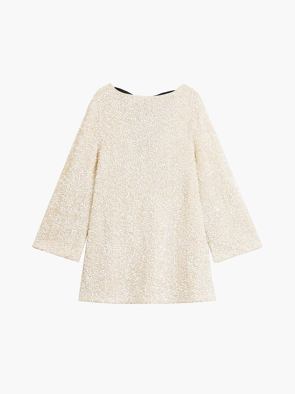Sequins Velvet Bowknot Mini Dress - Image 3
