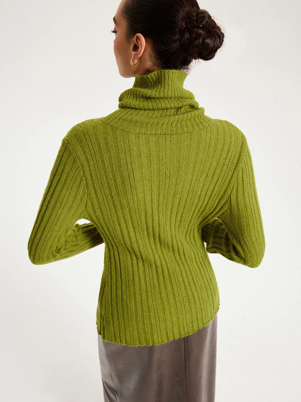 Shawl Collar Wool-Blend Ribbed Cardigan - Image 6
