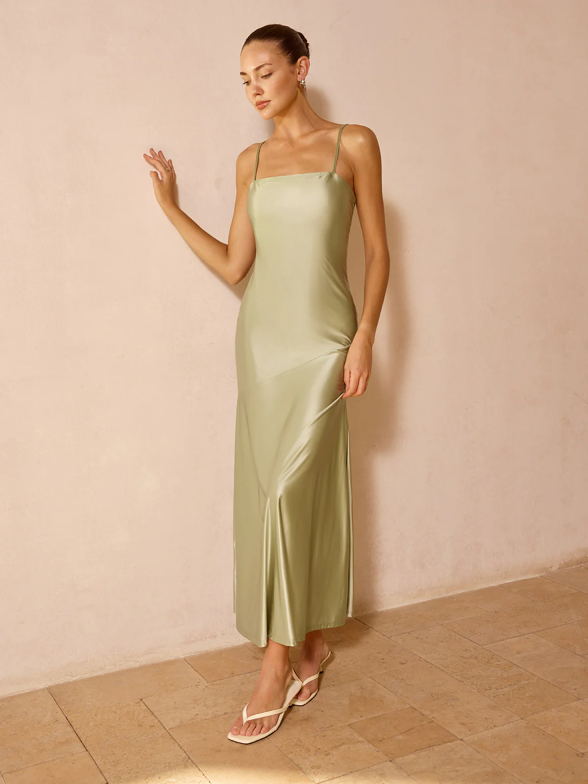 Sheer Capelet & Cami Dress Two-Piece Set - Image 4