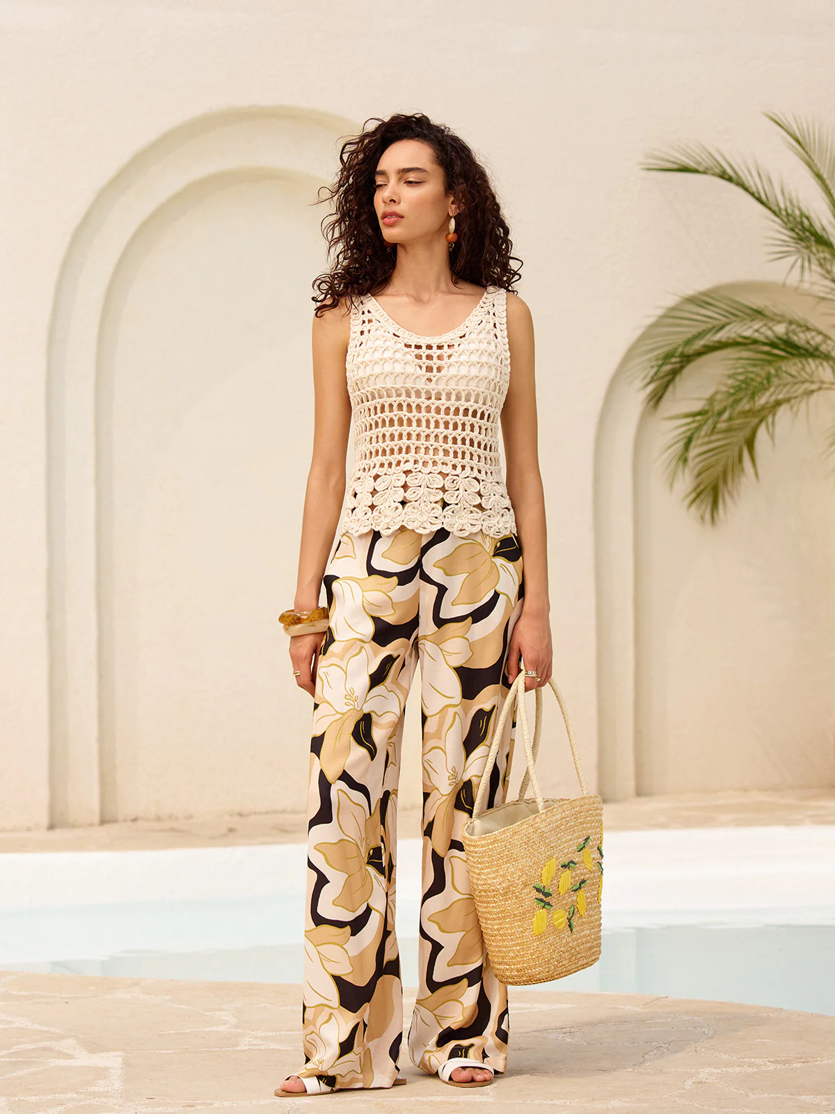Sheer Crochet Knit Tank Top - Image 6