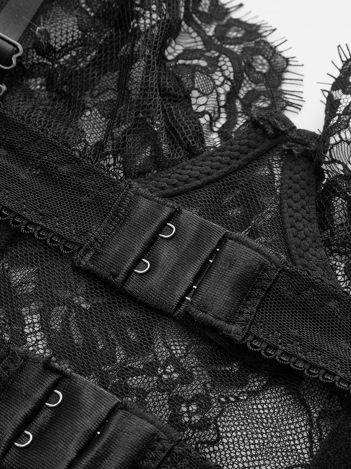 Sheer Lace Crop Corset - Image 8