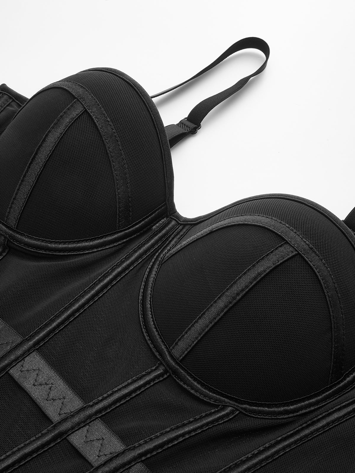 Sheer Mesh Boned Corset - Image 3
