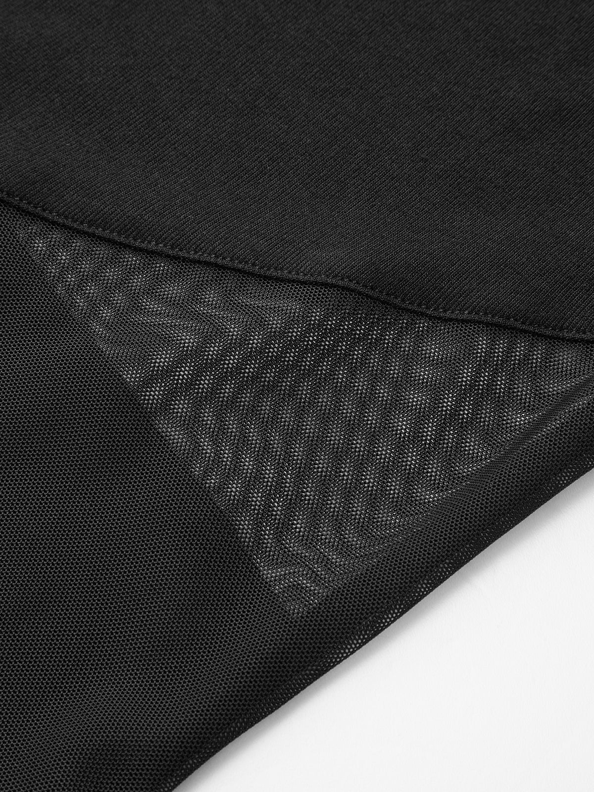 Sheer Mesh Panel Long Sleeve Bodysuit - Image 11