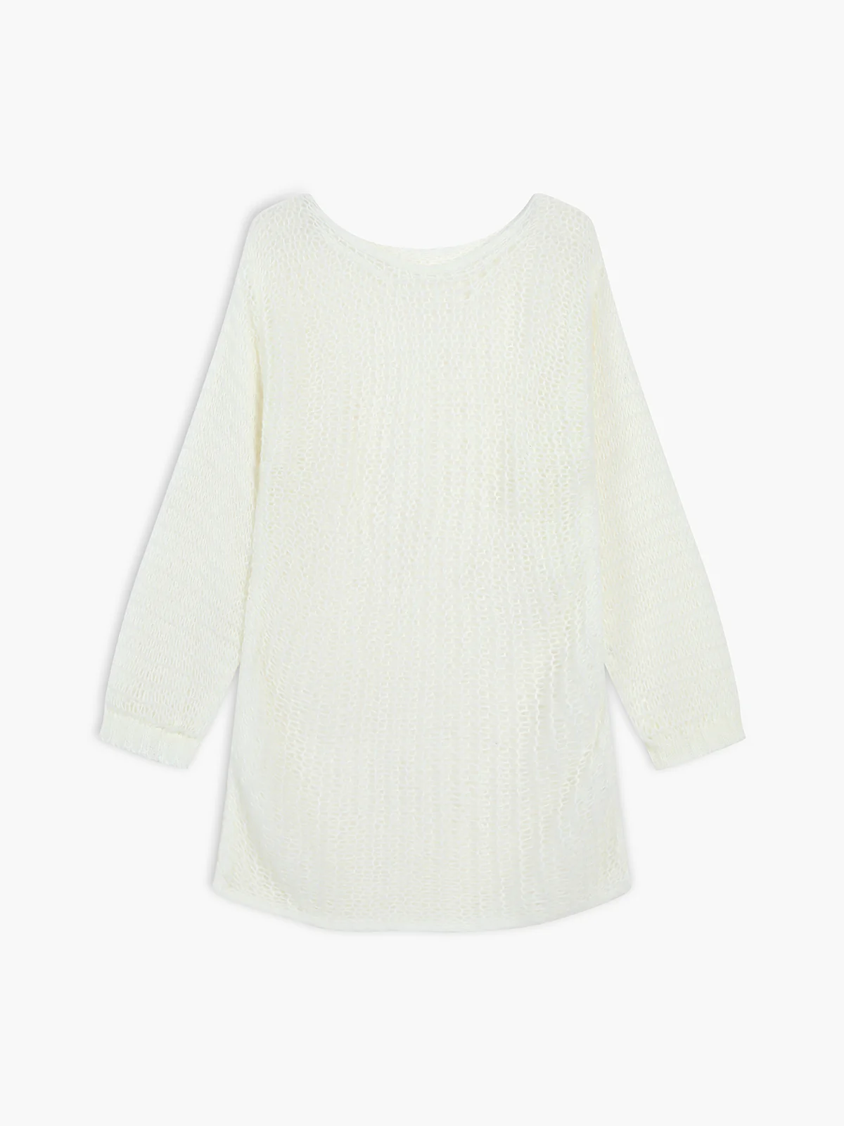Sheer Open Knit Oversized Sweater - Image 3