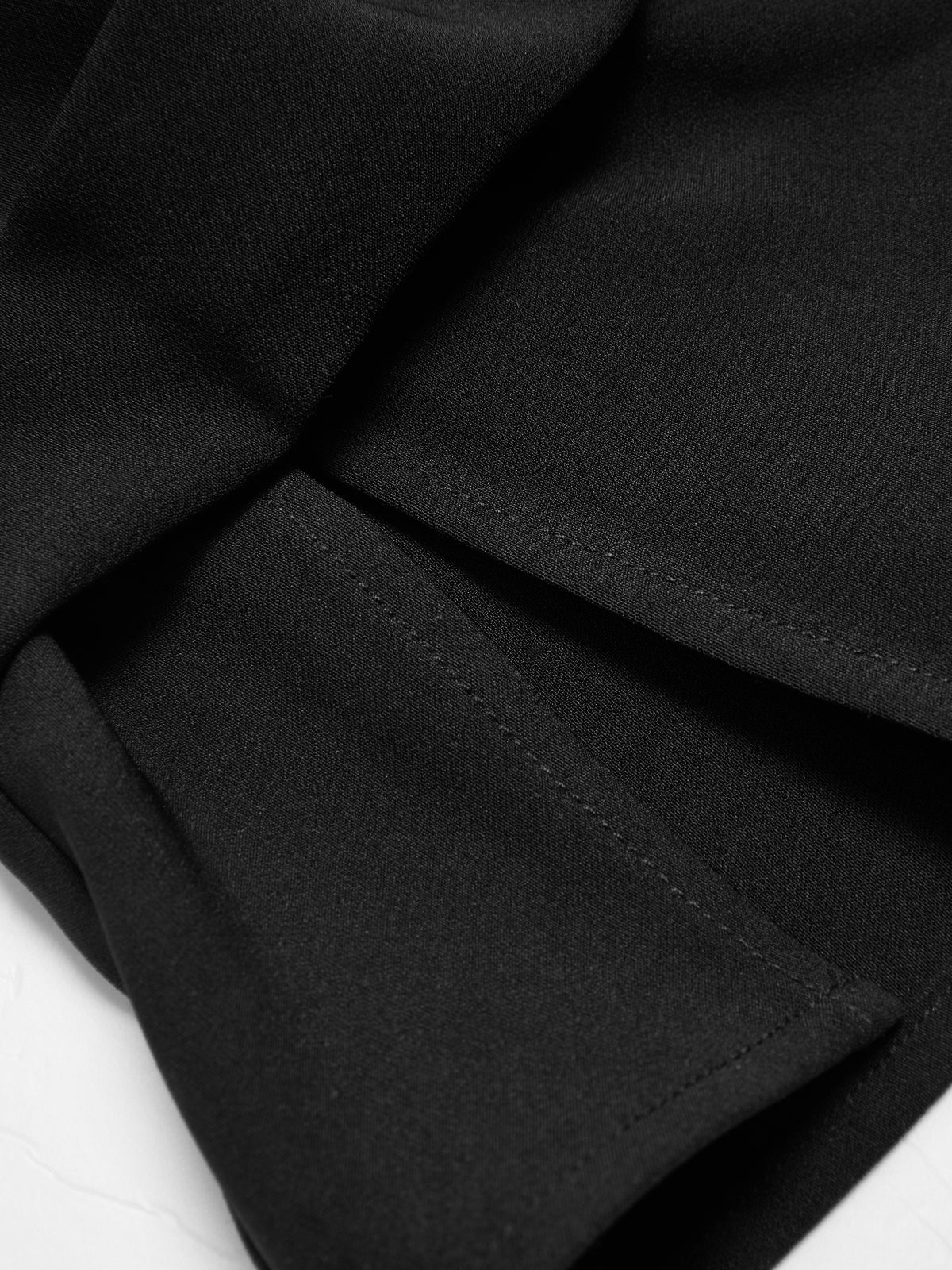 Sheer Panel Asymmetrical Ruched Blouse - Image 4