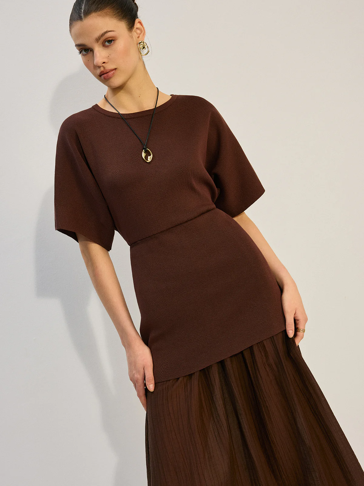 Sheer-Paneled Maxi Dress - Image 4