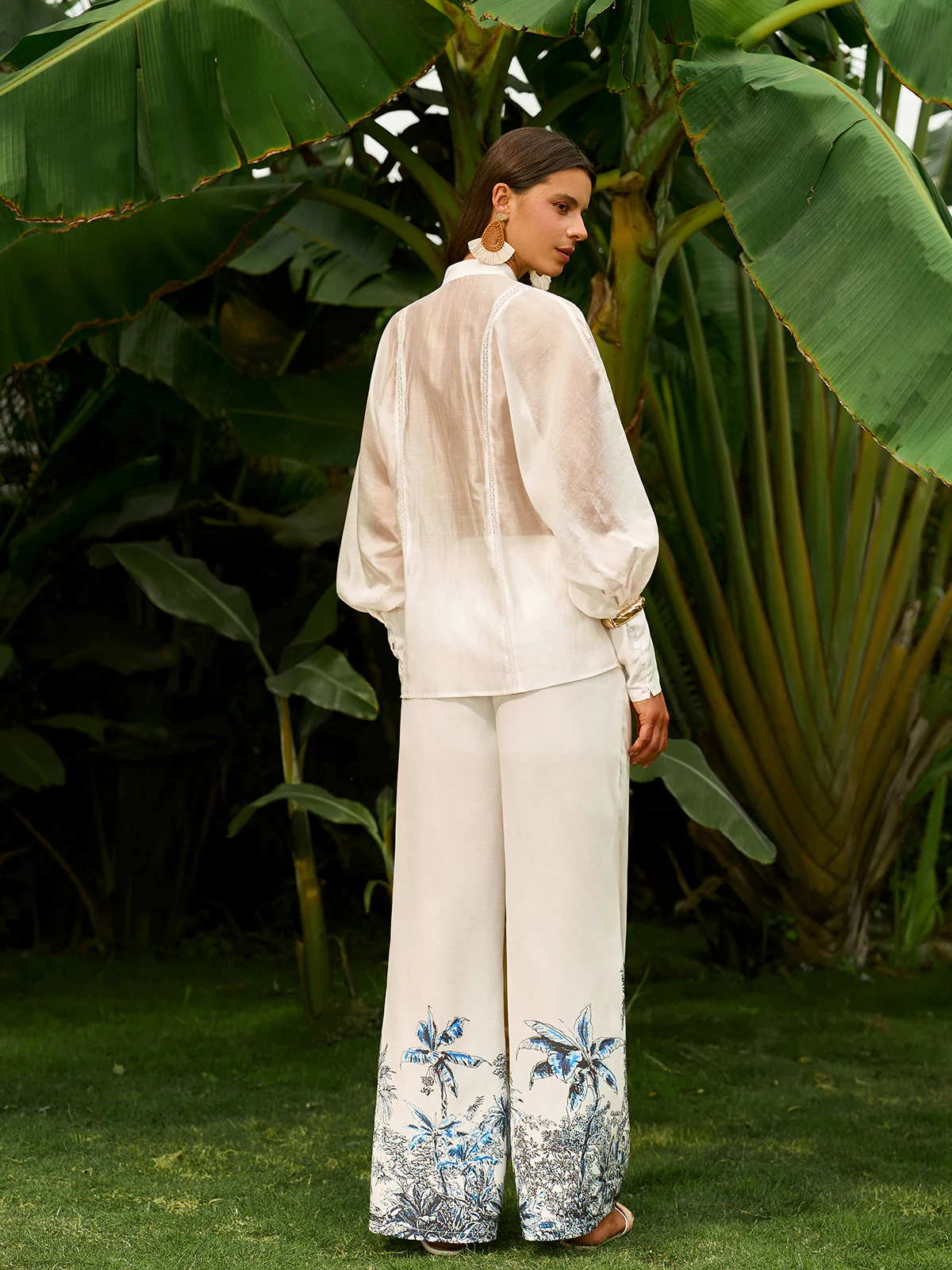 Sheer Puff Sleeve Blouse - Image 5