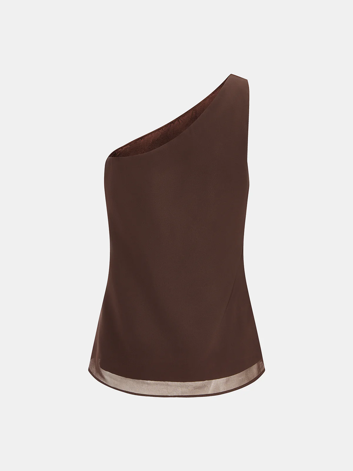 Sheer Scarf Top & One-Shoulder Top Two-Piece Set - Image 5