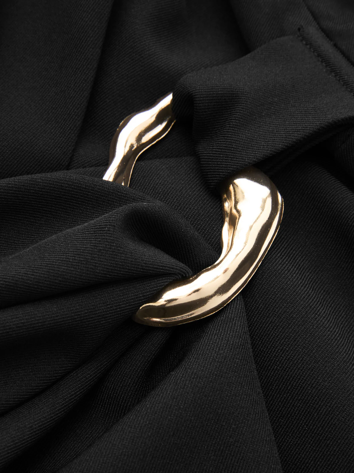 Sheer-Sleeve Metal Buckle Blazer Dress - Image 5