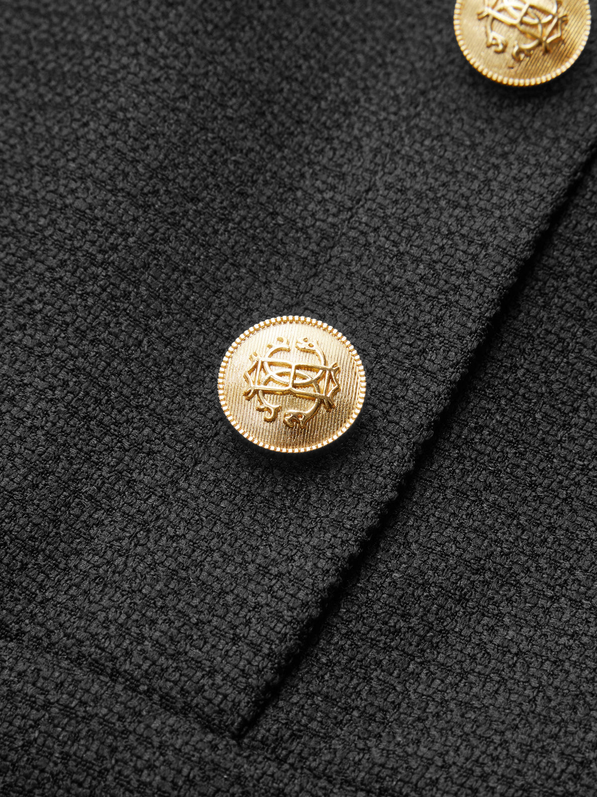 Sheer Sleeve Metal Detail Tweed Mini Dress - Image 4