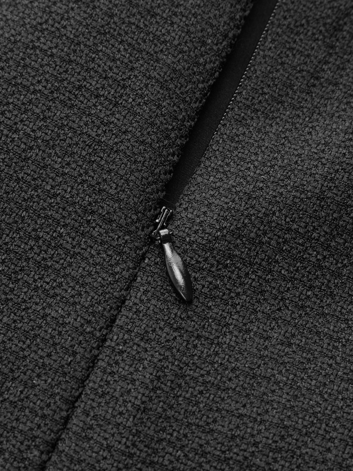 Sheer Sleeve Metal Detail Tweed Mini Dress - Image 5