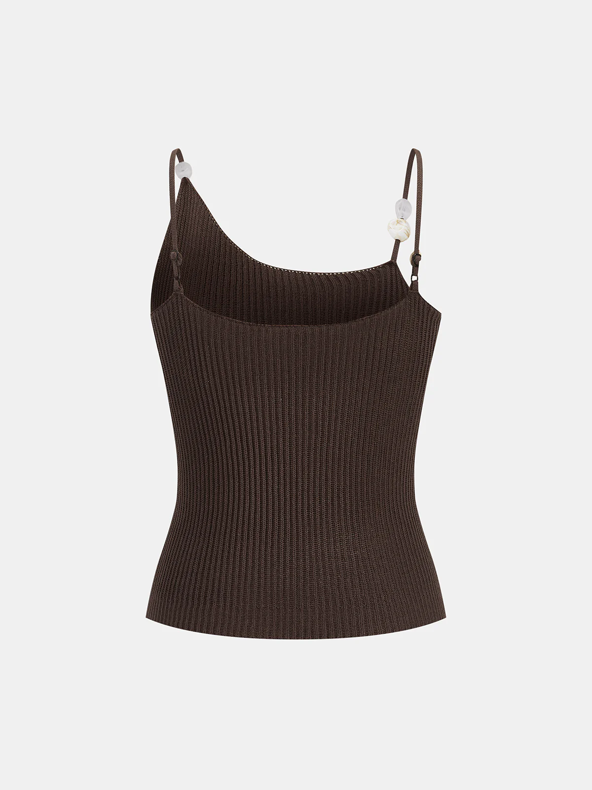 Shell Detail Ribbed Knit Cami Top - Image 3