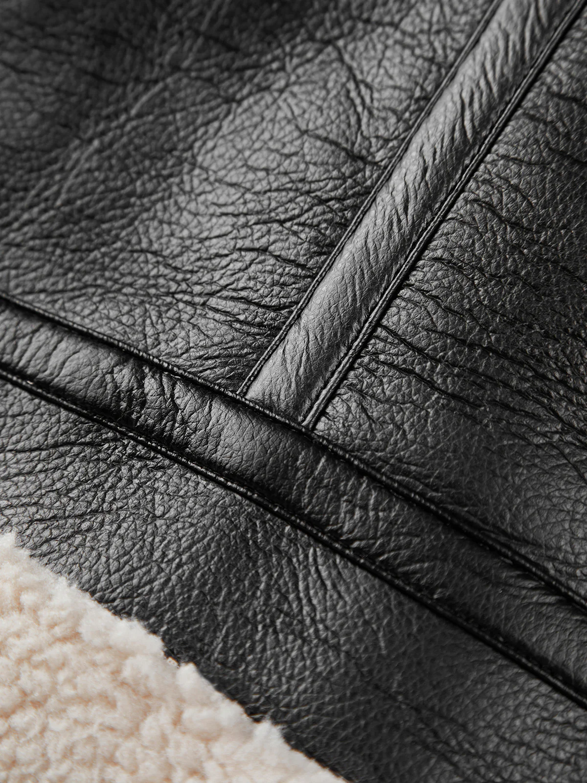 Sherpa Lined Shearling Leather Flight Jacket - Image 11