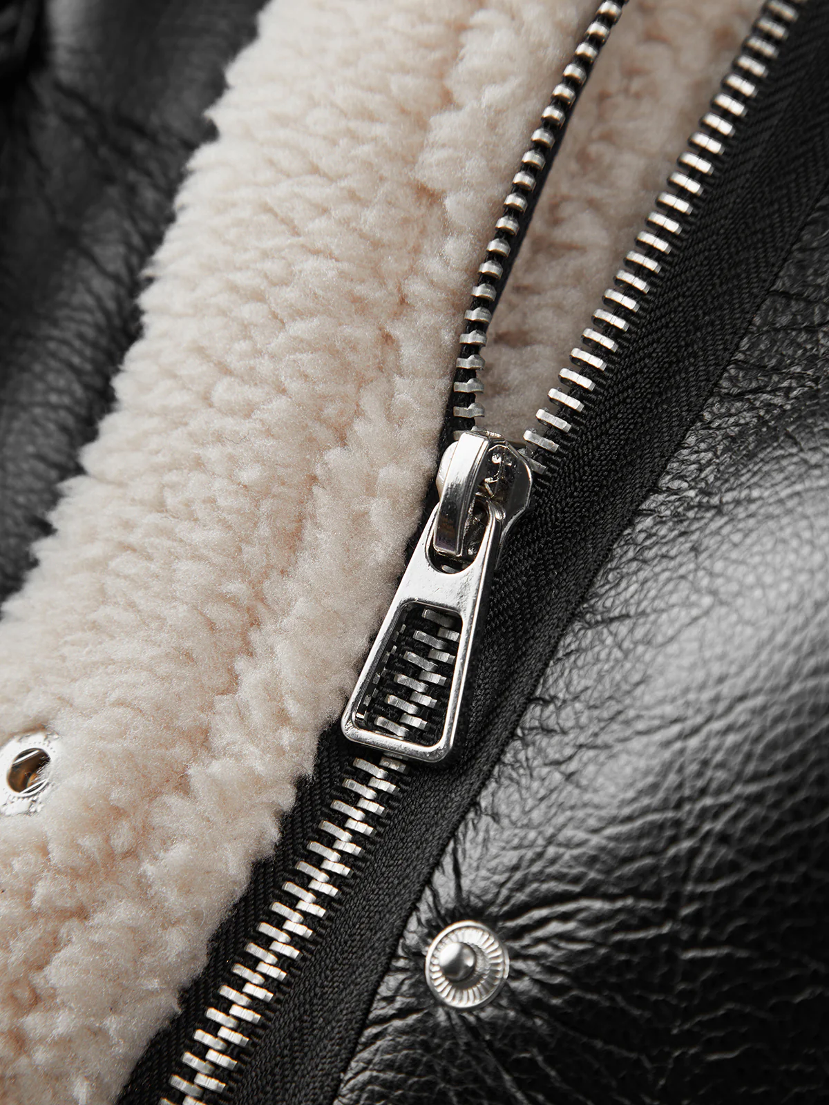Sherpa Lined Shearling Leather Flight Jacket - Image 8
