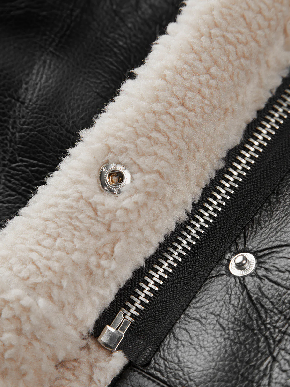 Sherpa Lined Shearling Leather Flight Jacket - Image 9