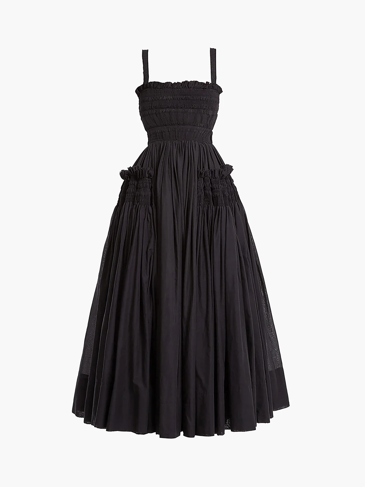 Shirred Pleated Cami Long Dress - Image 3