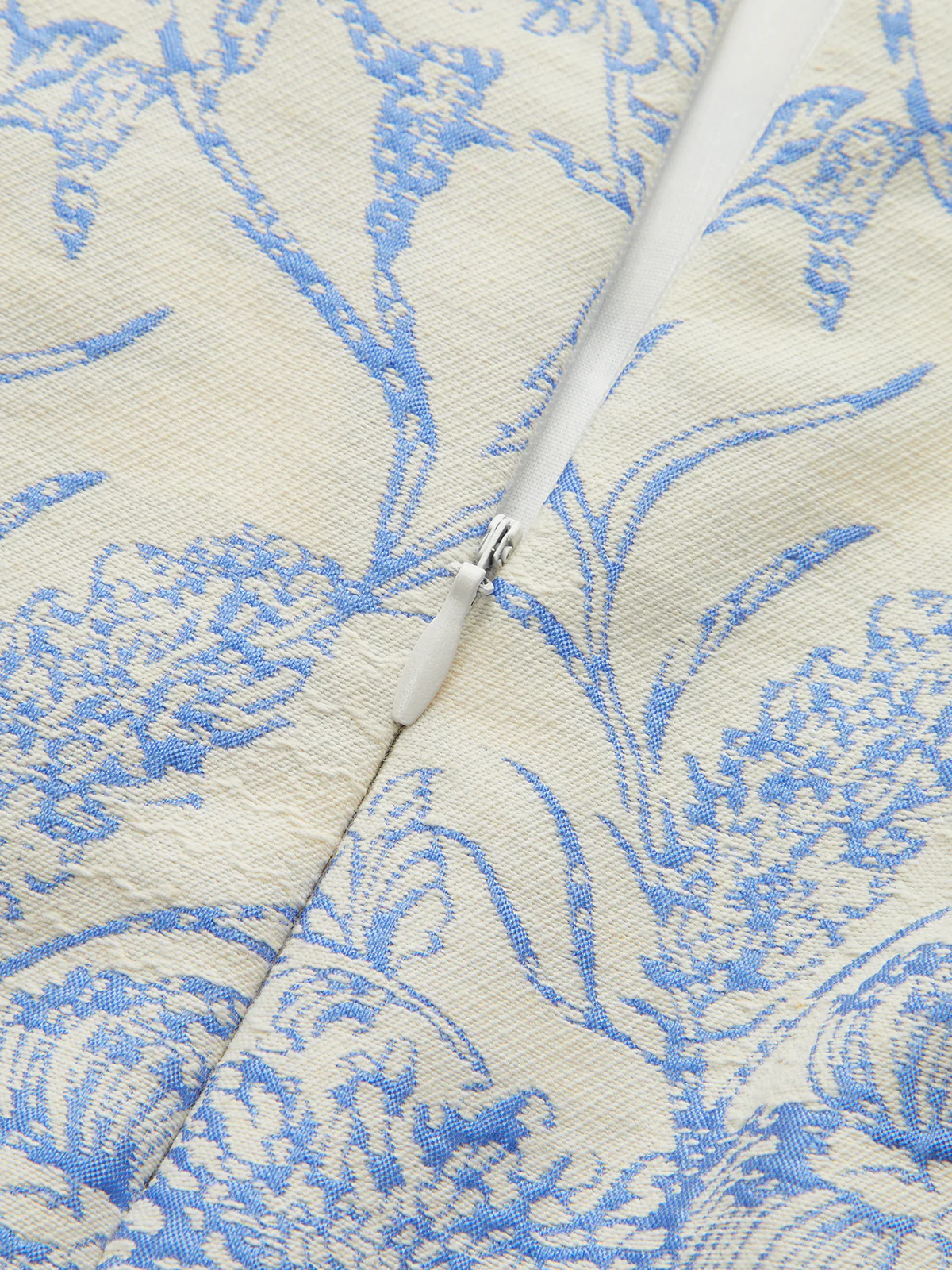 Shirt Collar Floral Jacquard Mini Dress - Image 3