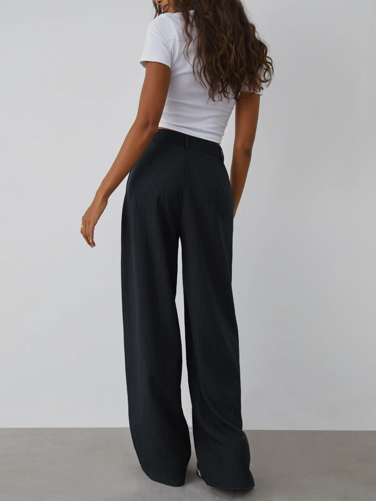 Shock Value Pinstripe Wide Leg Dress Pants - Image 2