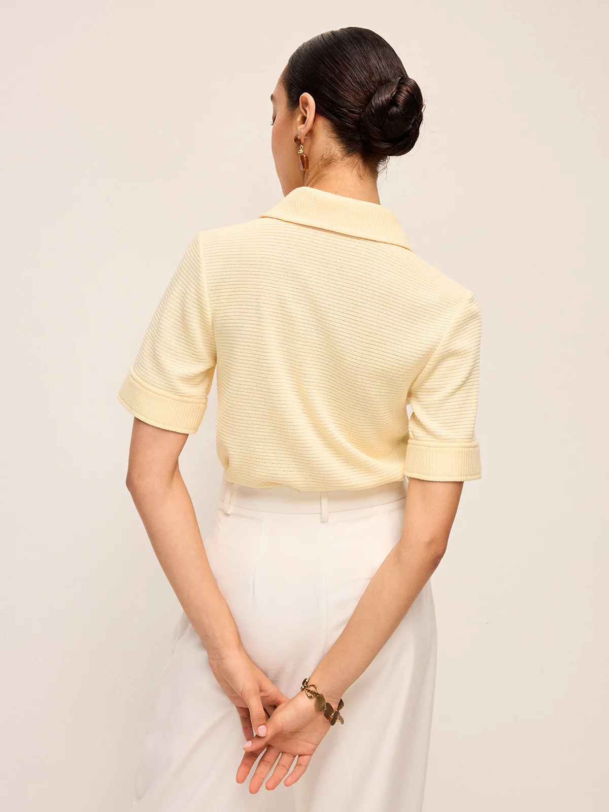 Short Sleeve Knit Polo Shirt - Image 6