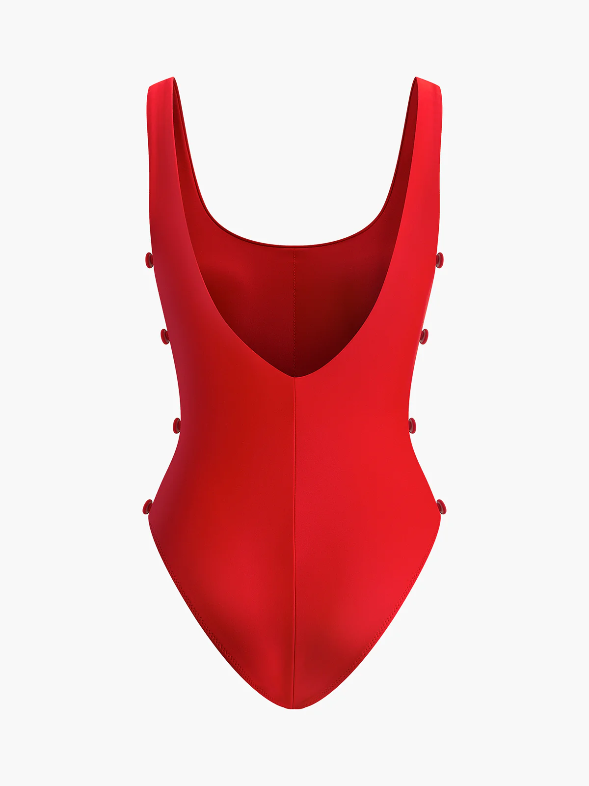 Side Button Cutout One-Piece Swimsuit - Image 9
