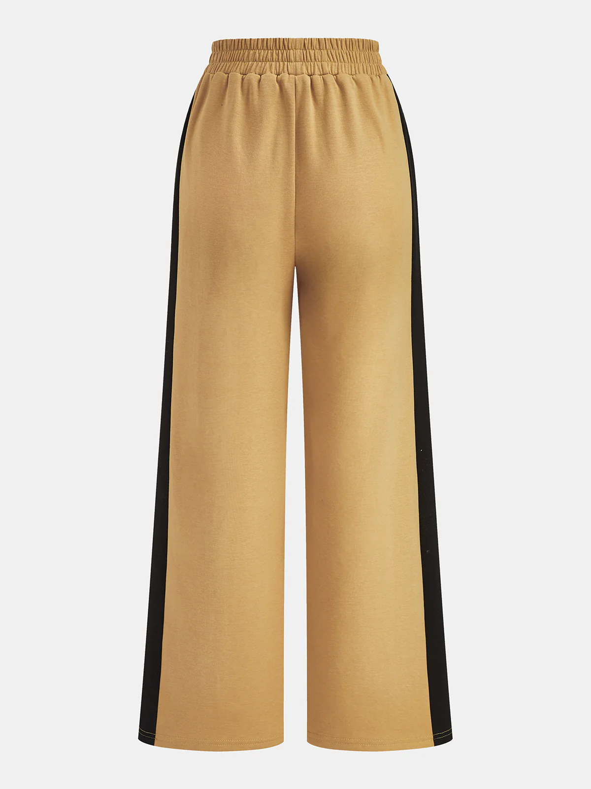 Side Color-Blocked Elastic-Waist Wide-Leg Pants - Image 3