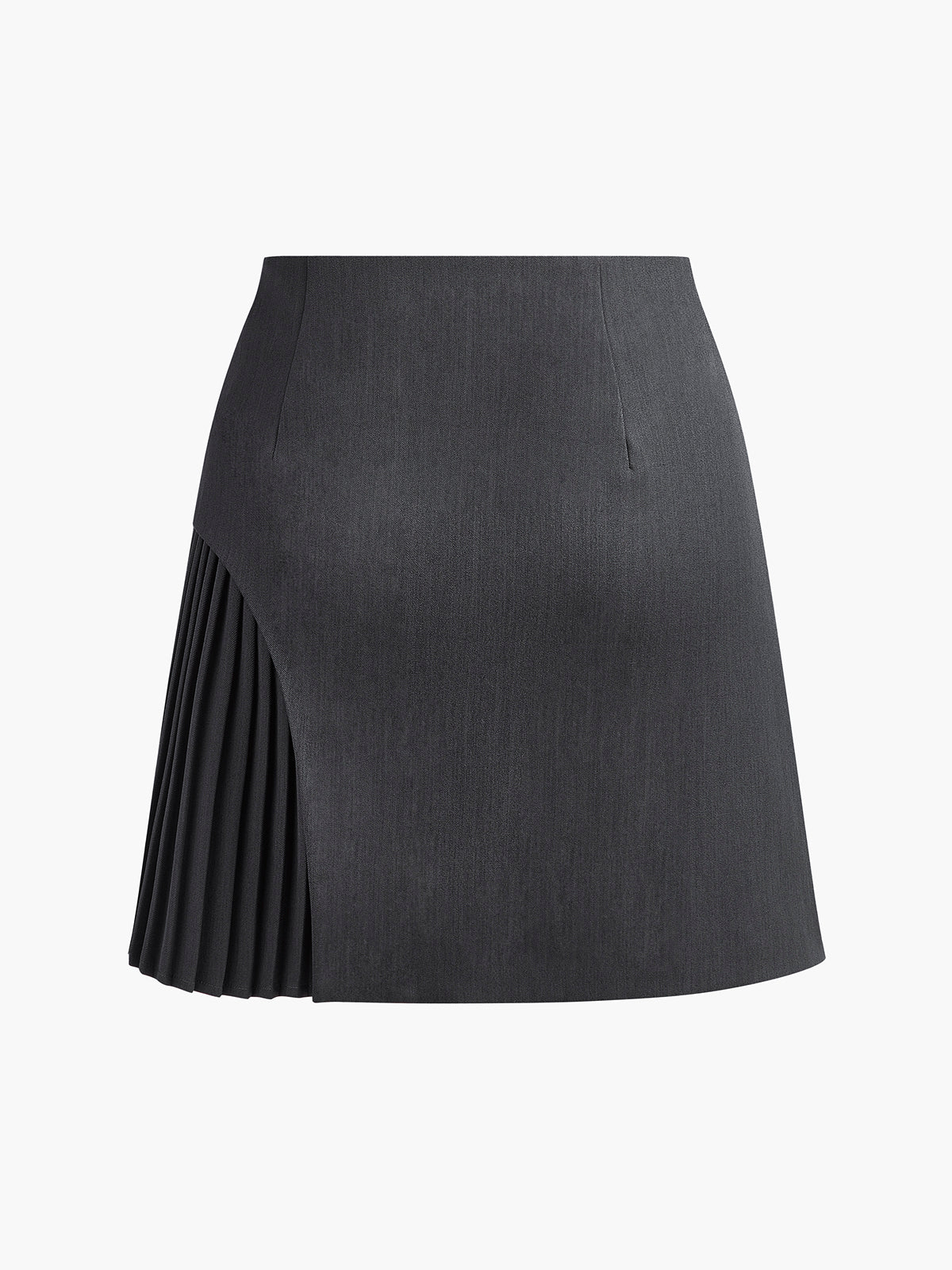 Side Pleated Buckle Belted Skirt - Image 3
