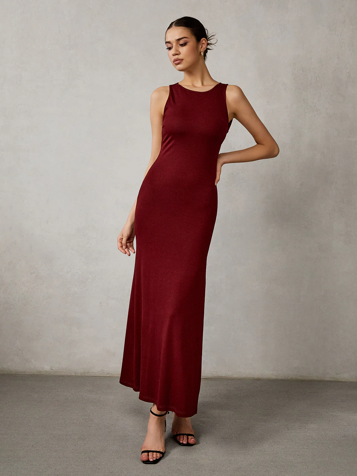 Side Split Backless Long Dress - Image 3