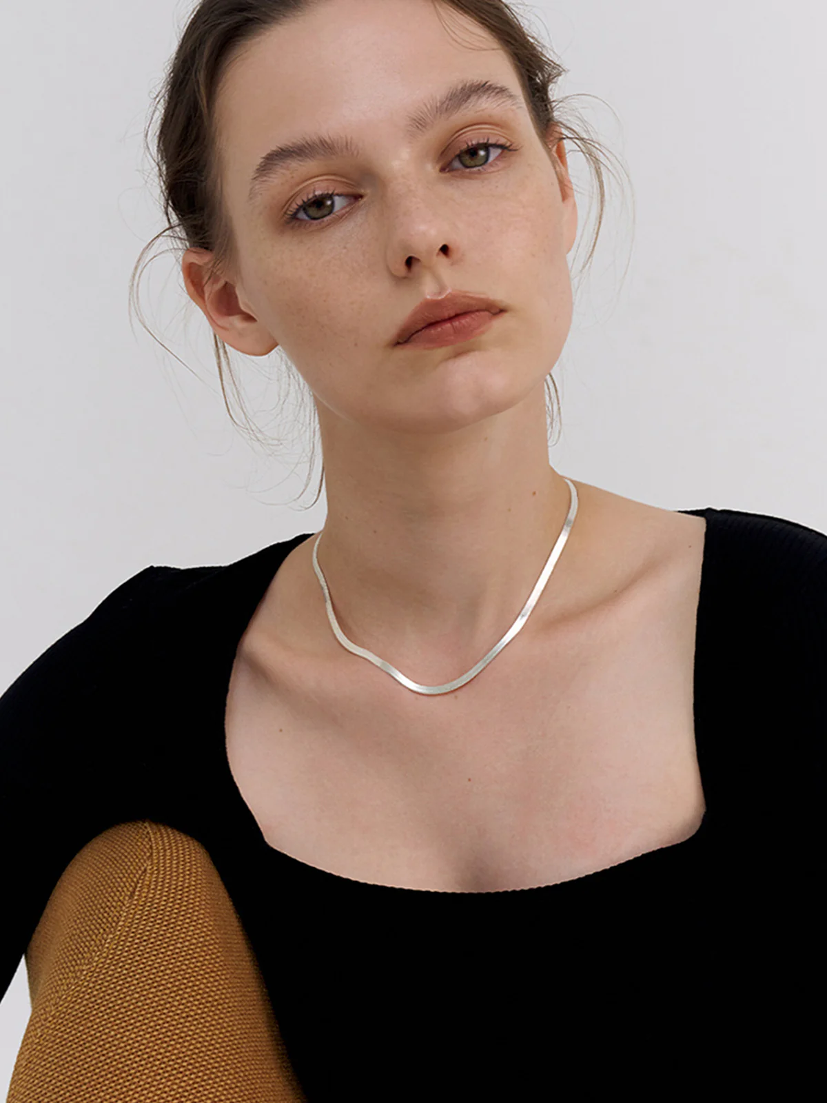 Silver Snake Shape Necklace - Image 3
