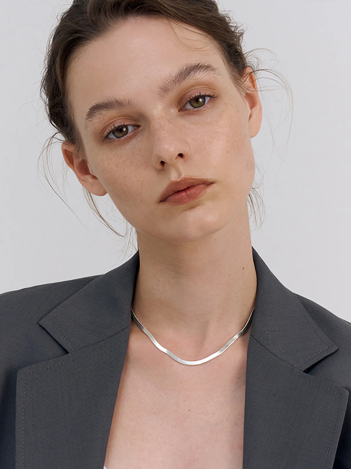 Silver Snake Shape Necklace - Image 4