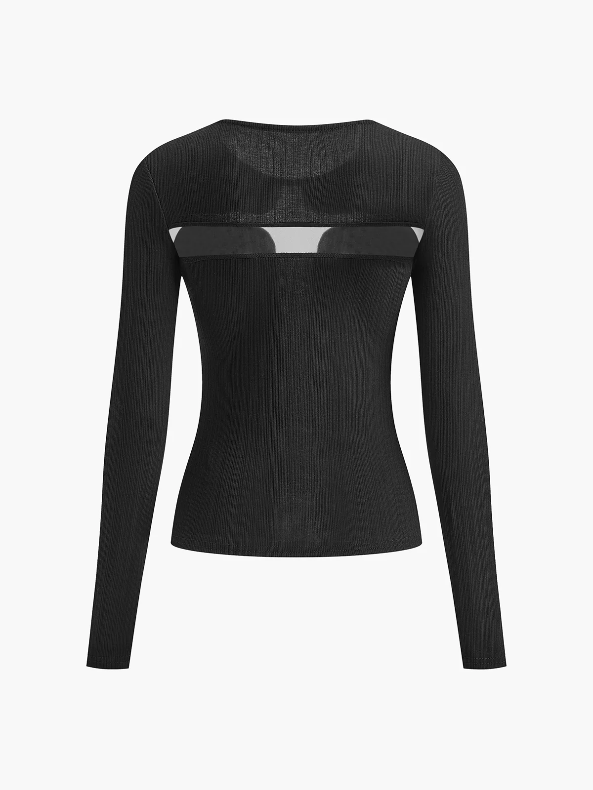 Semi-Sheer Sexy Slim T-Shirt - Image 2