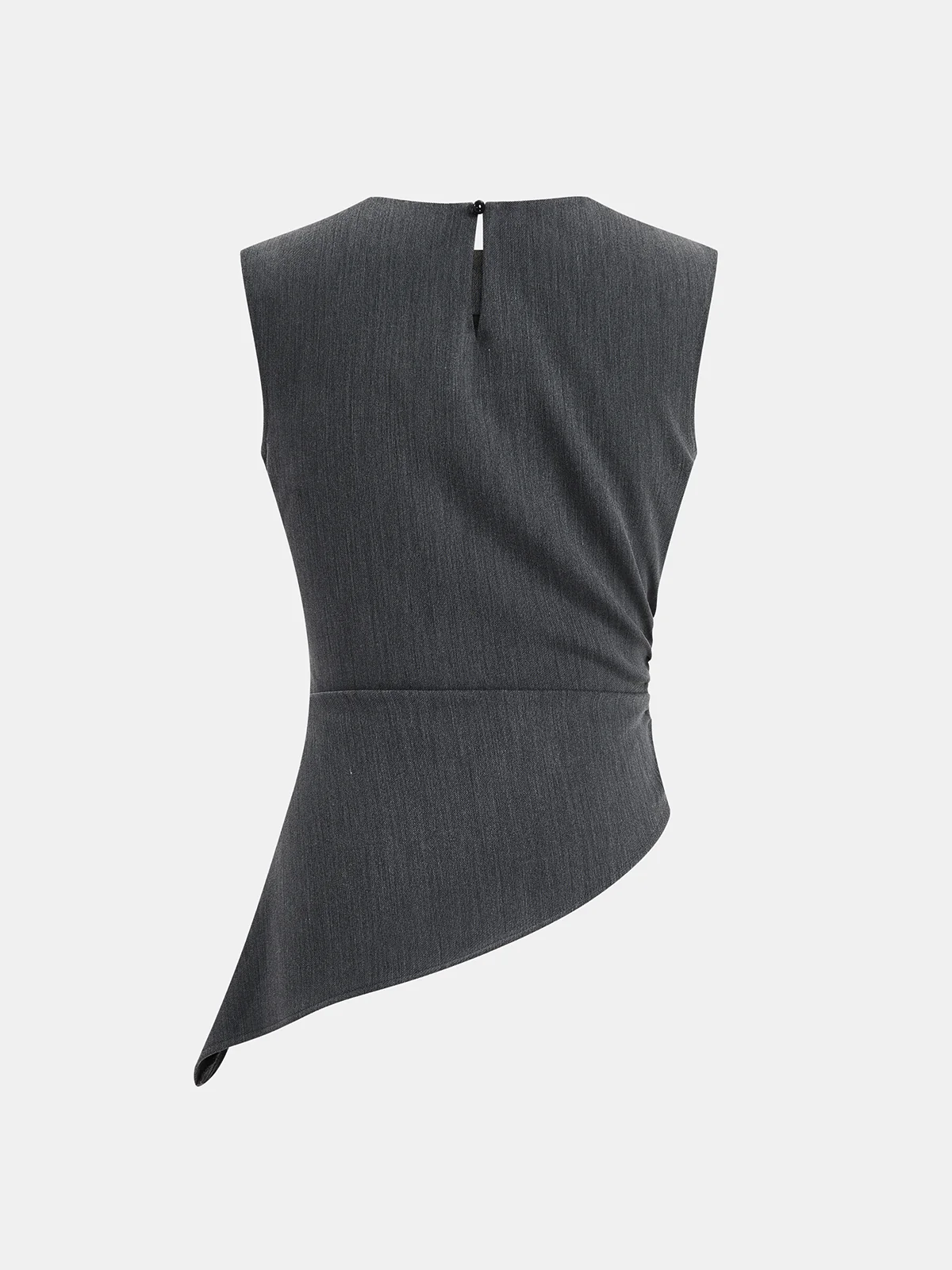 Sleeveless Asymmetric Top & Pleated Pants Set - Image 4