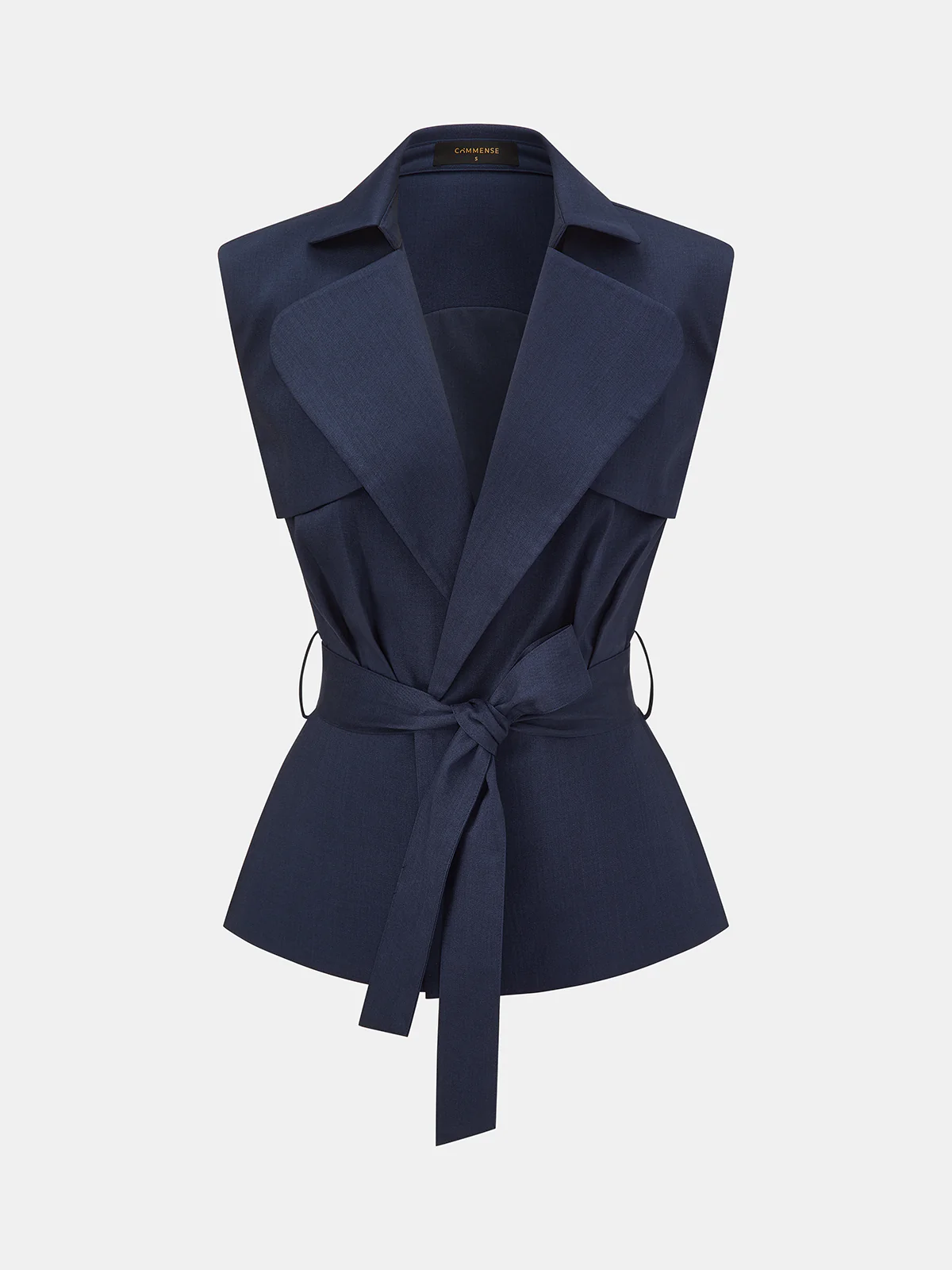 Sleeveless Belted Blazer Vest