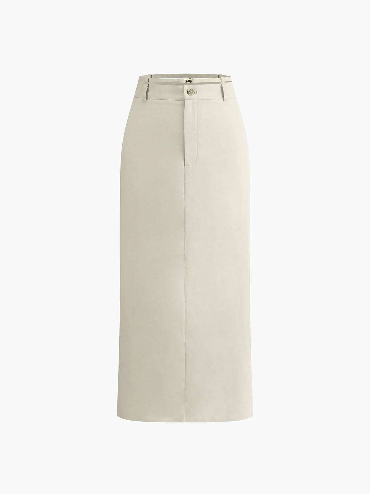 Sleeveless Button-Down Collar Tie Back Skirt Set - Image 3