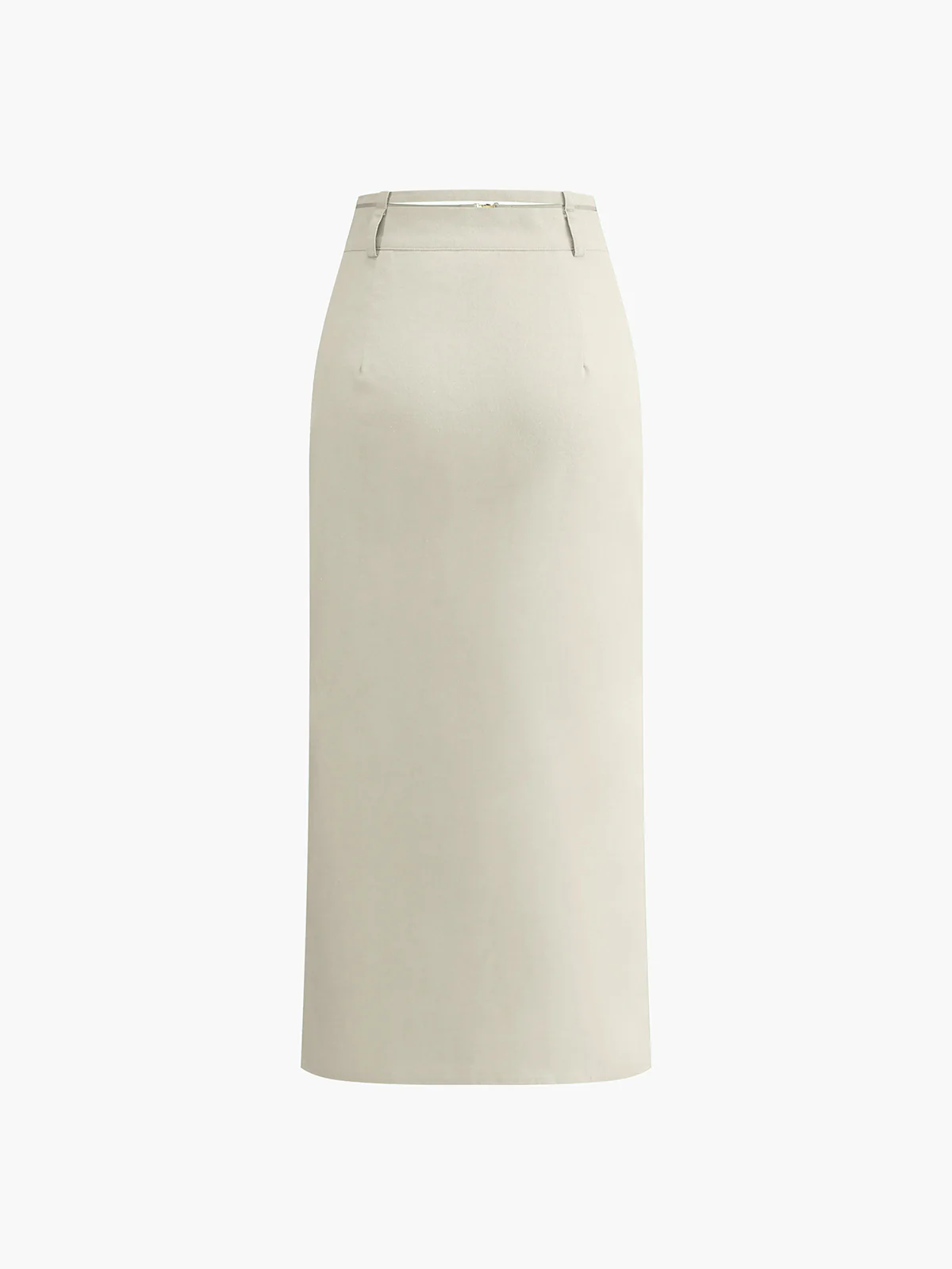 Sleeveless Button-Down Collar Tie Back Skirt Set - Image 5