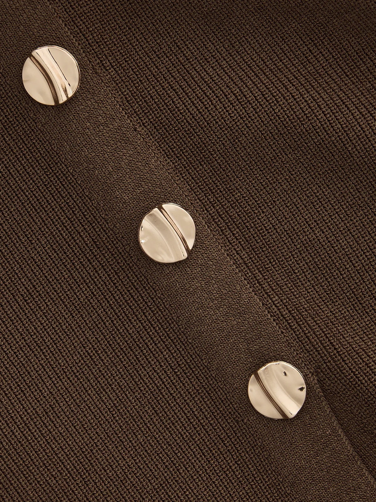 Sleeveless Collared Ribbed Buttoned Knit Top - Image 4