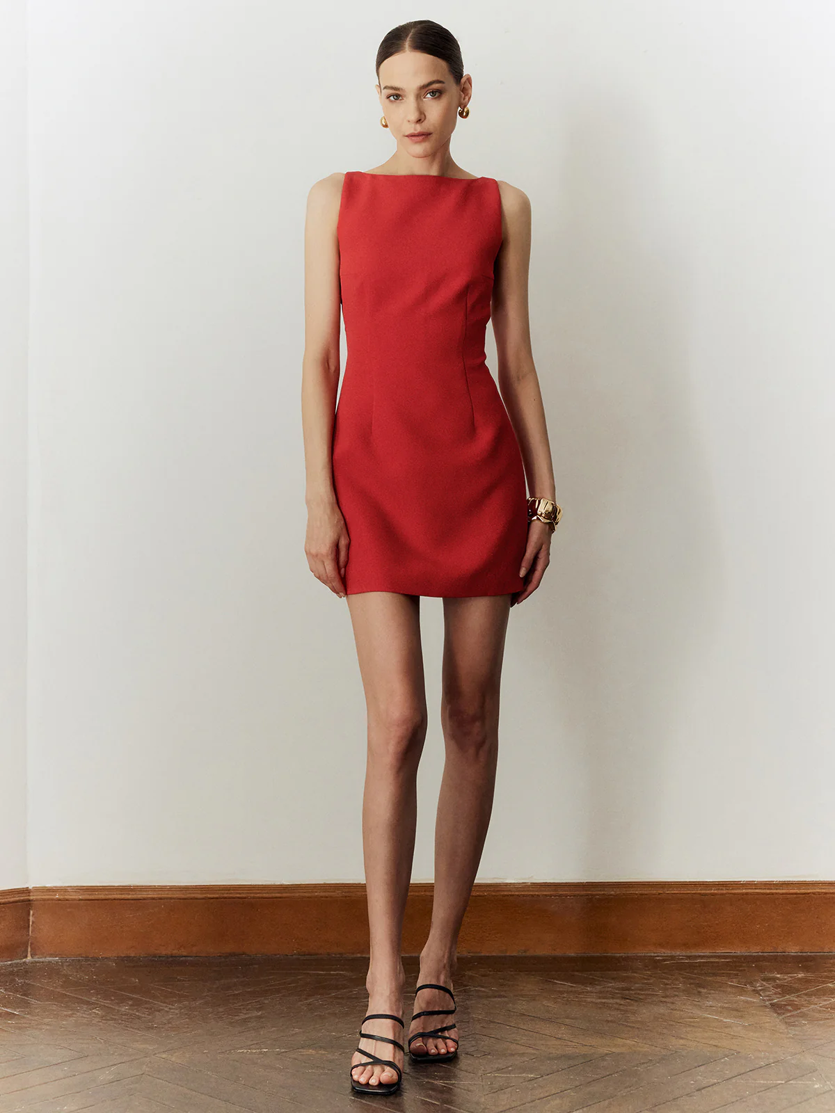 Sleeveless Cutout Solid Dress - Image 6