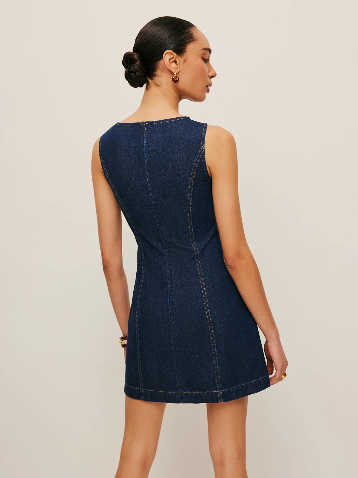 Sleeveless Denim Dress - Image 7