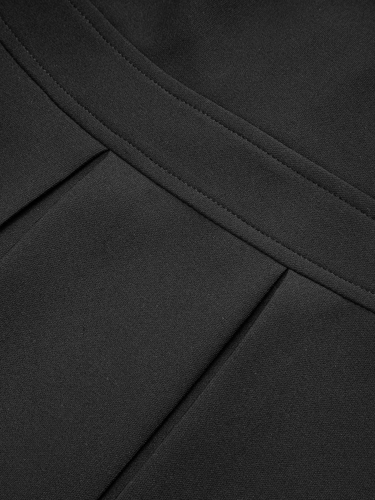 Sleeveless Keyhole-Neck Belted Pleated Mini Dress - Image 4