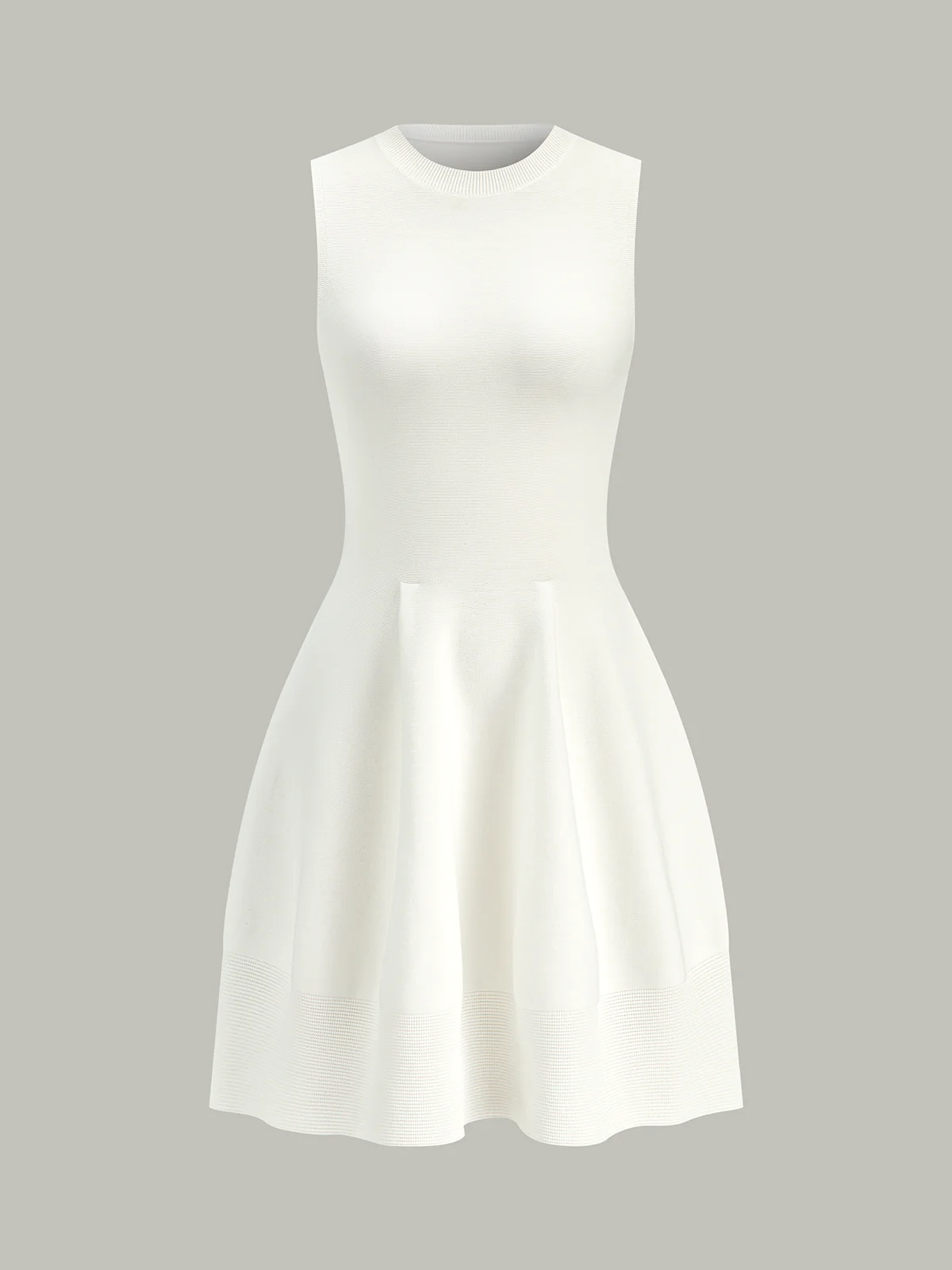 Sleeveless Knit Flare Dress