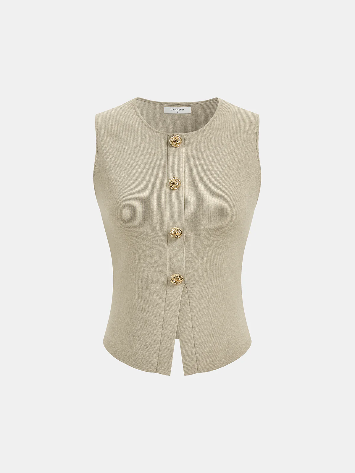 Sleeveless Knit Vest & Midi Skirt Set - Image 2