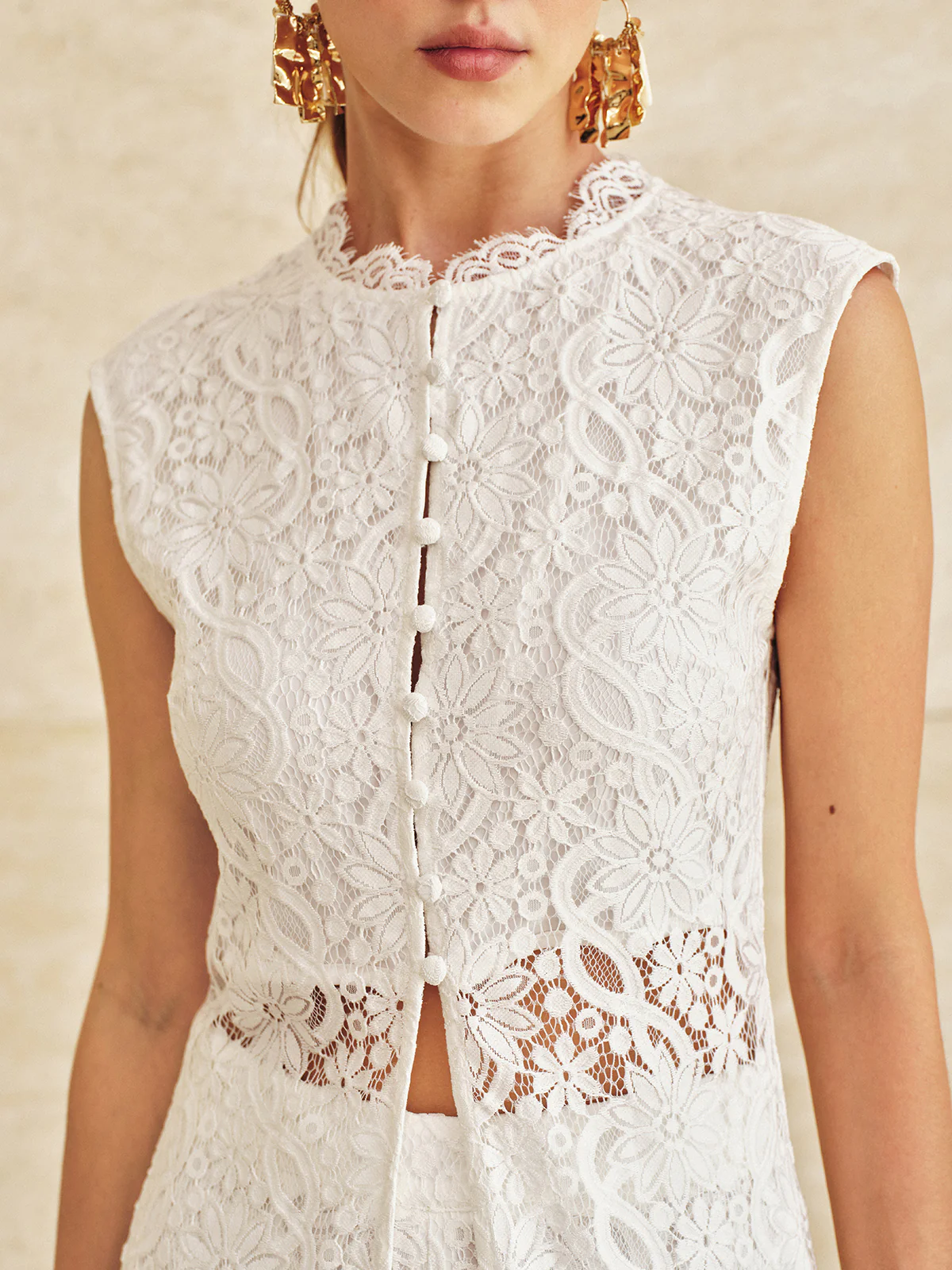Sleeveless Lace Longline Top - Image 4