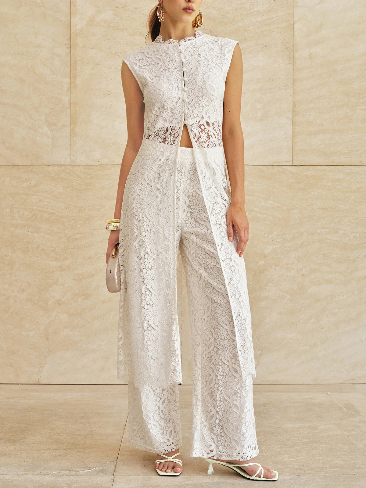 Sleeveless Lace Longline Top - Image 6