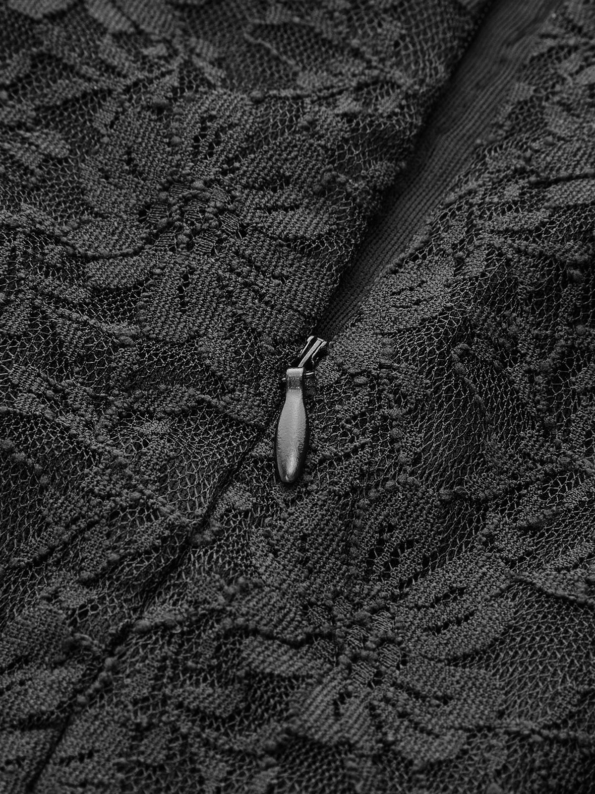 Sleeveless Lace Scalloped A-Line Dress - Image 4