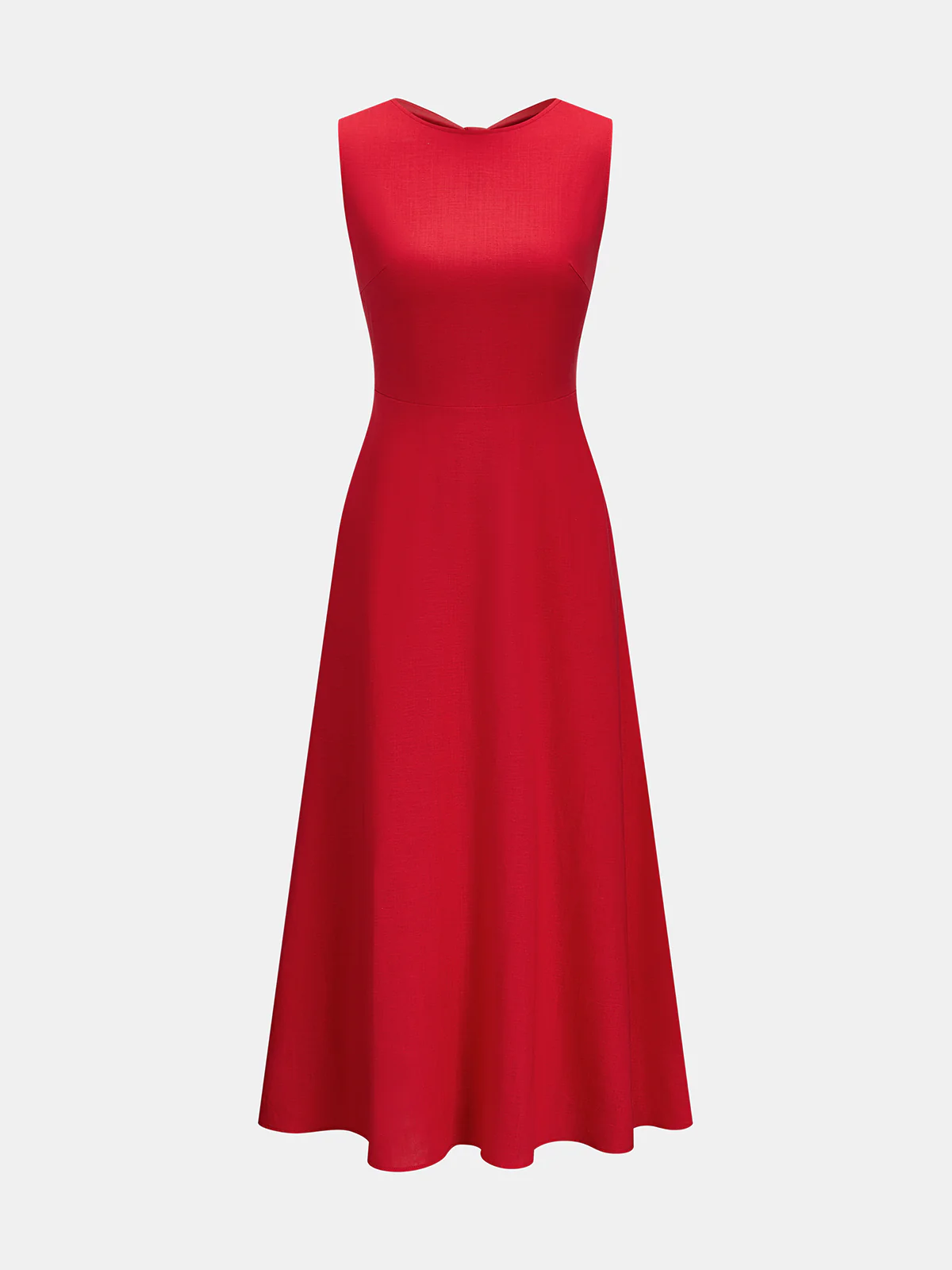 Sleeveless Linen Blend Maxi Dress - Image 3