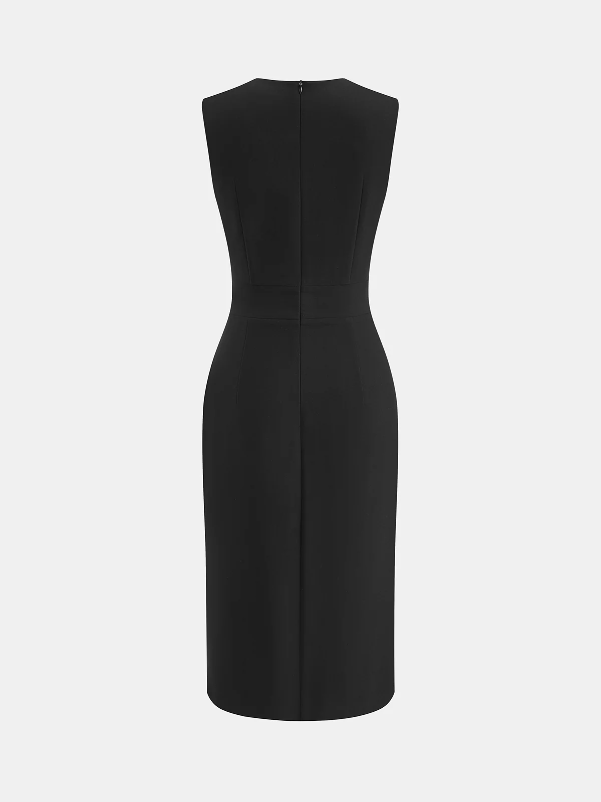 Sleeveless Metal Detail Bodycon Midi Dress - Image 2