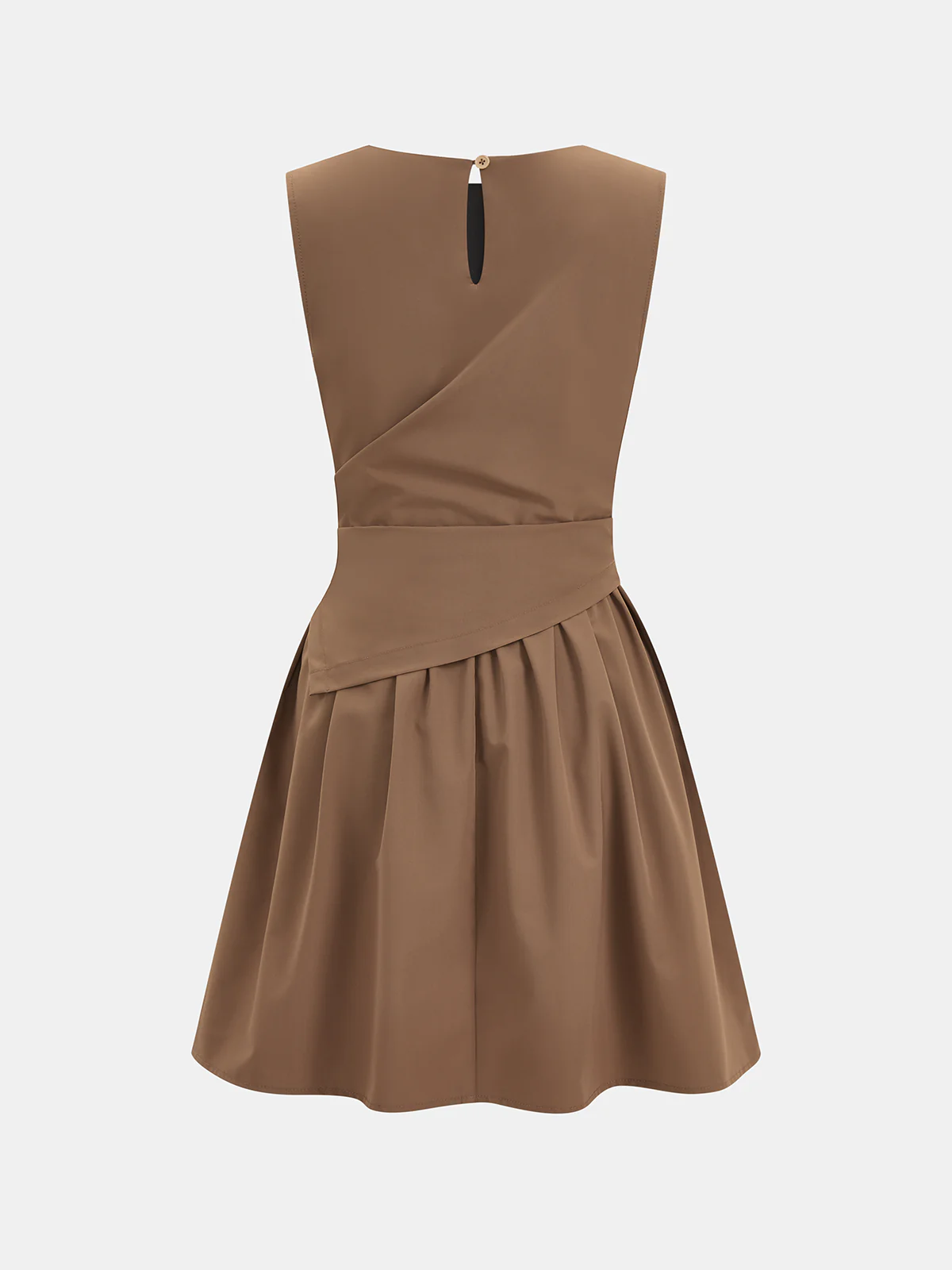 Sleeveless Ruched Waist Mini Dress - Image 2