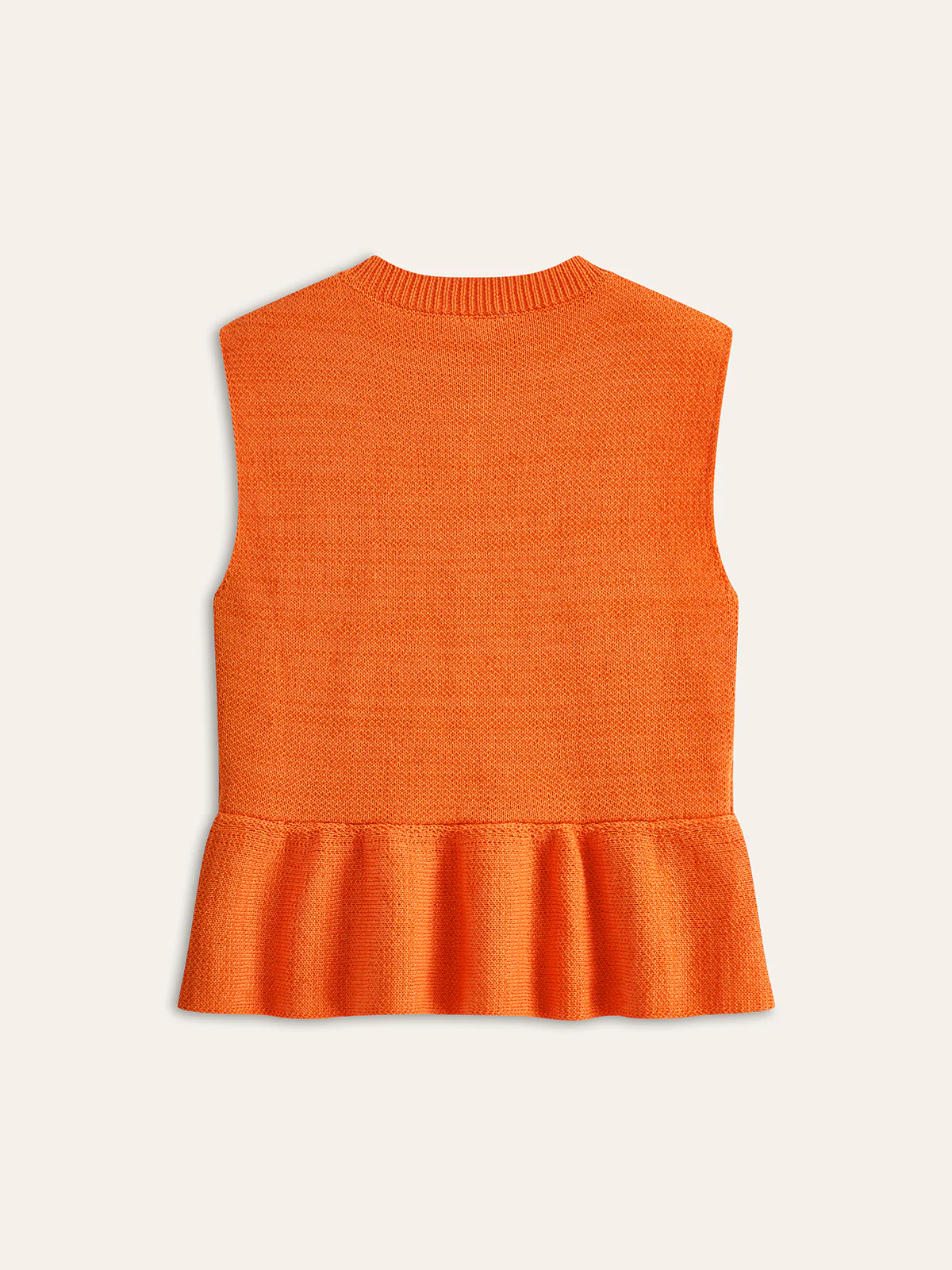 Sleeveless Ruffle Hem Sweater Vest - Image 2
