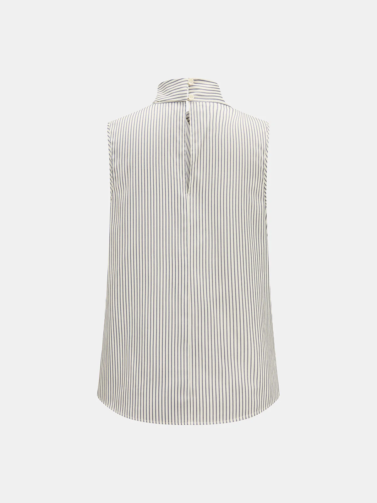 Sleeveless Striped High Neck Blouse - Image 3