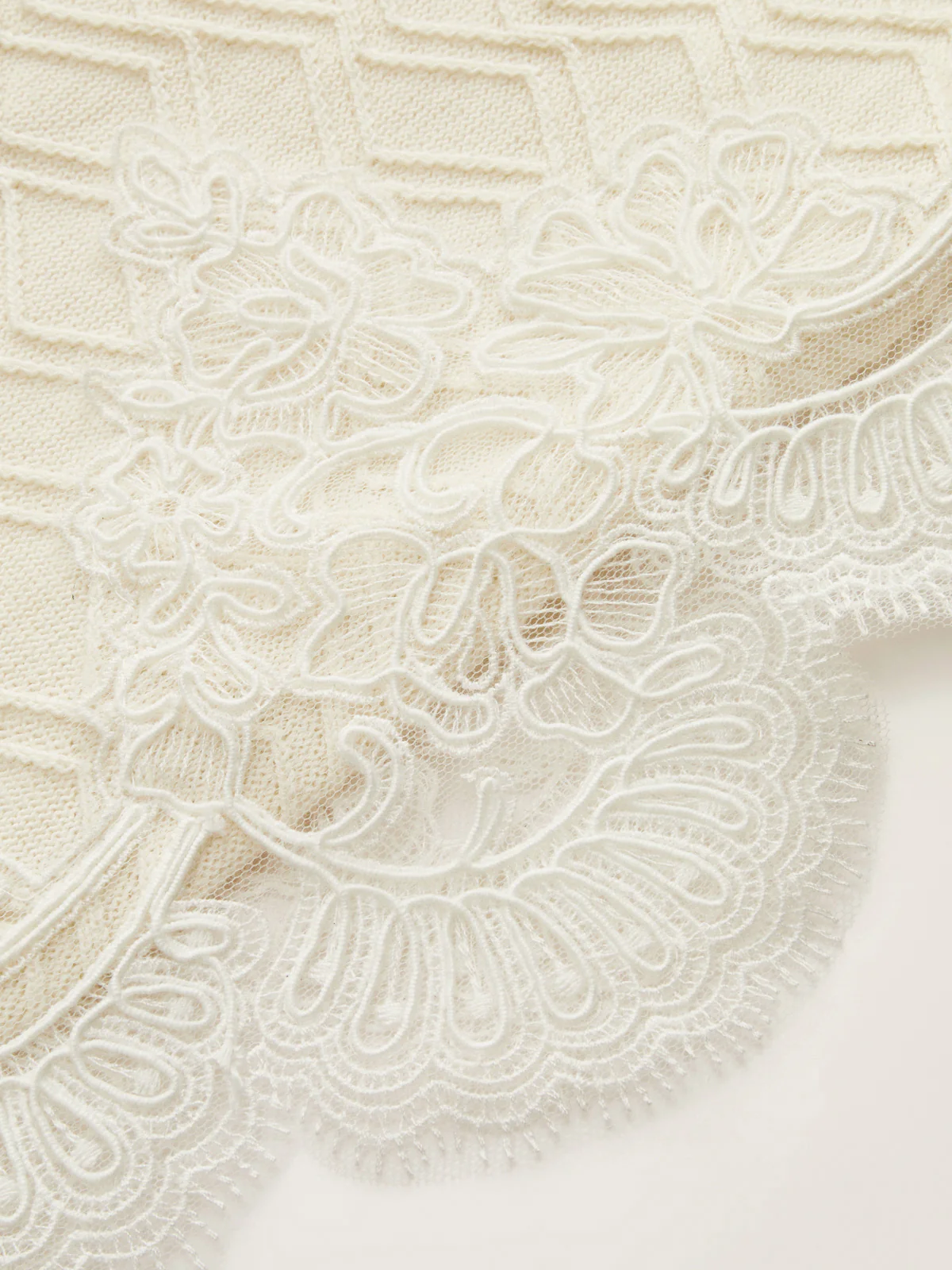 Sleeveless Textured Lace Trim Bodycon Mini Dress - Image 5