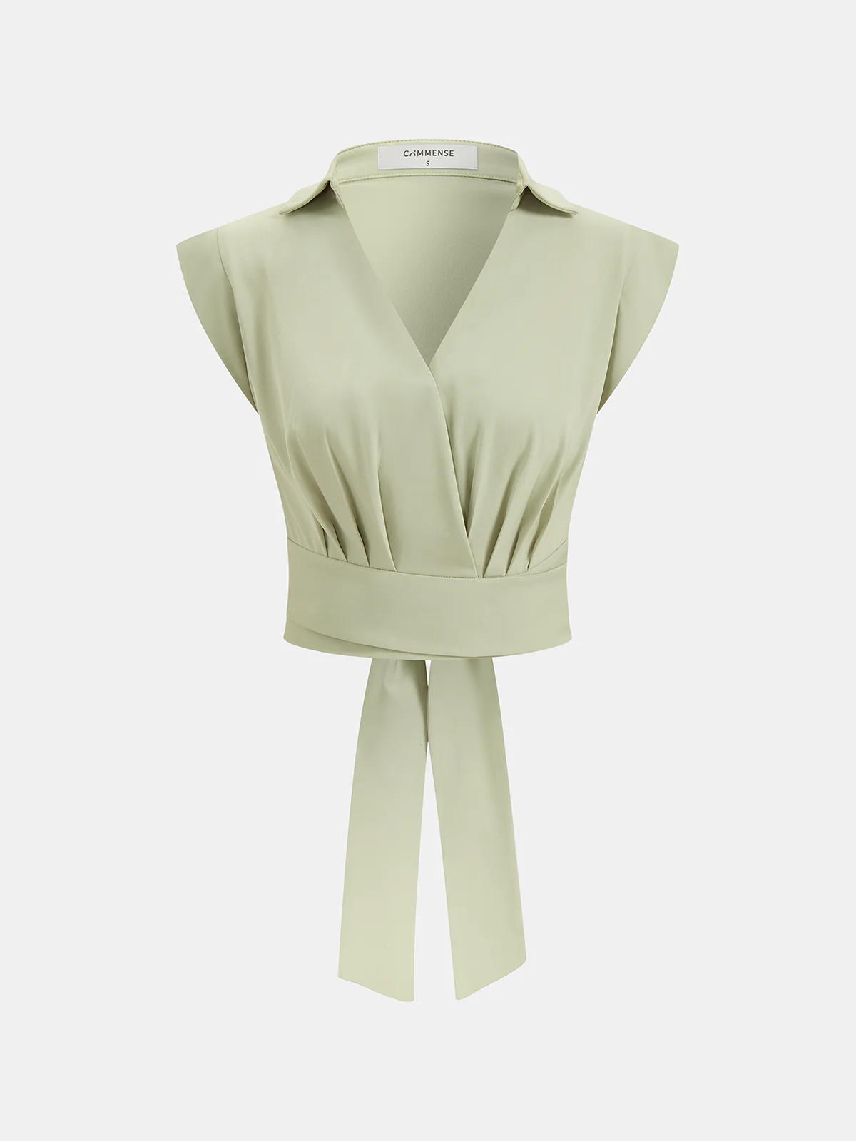 Sleeveless Tie Waist Top & Wide Leg Pants Set - Image 2